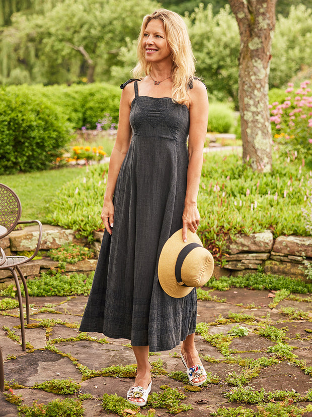 Olde Town Dress Sunwashed Charcoal