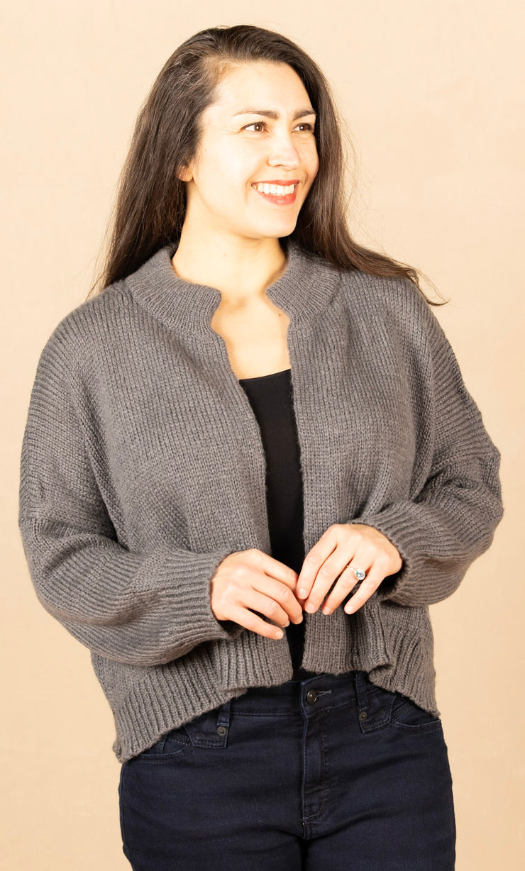 Alyssa Crop Jacket Gunmetal