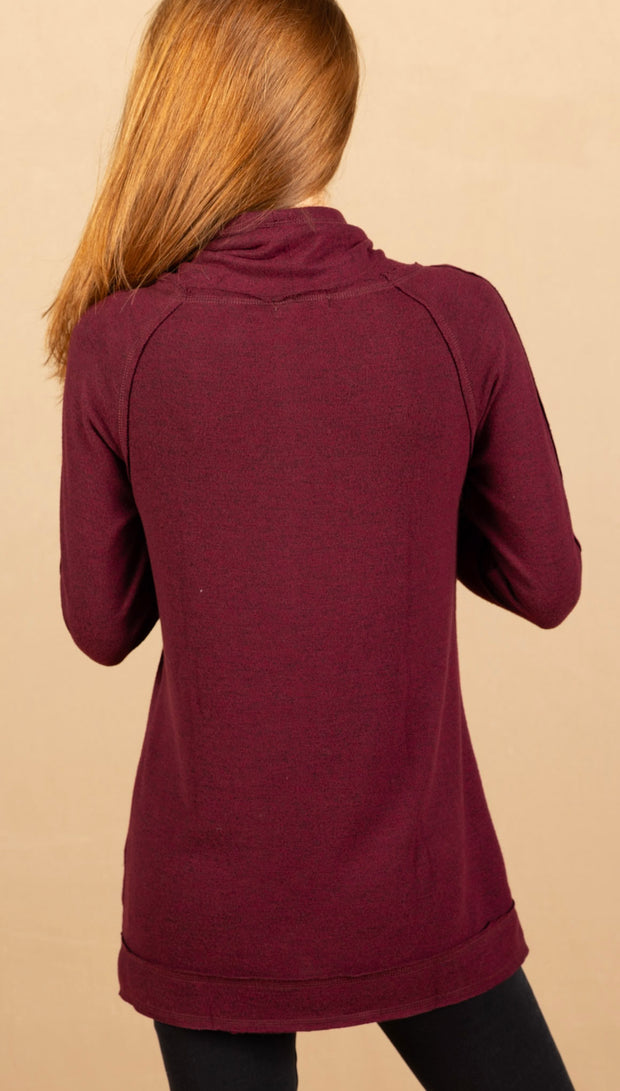 Thumbhole Sweater Eggplant