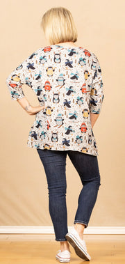 Dolman Sleeve Top Penguin