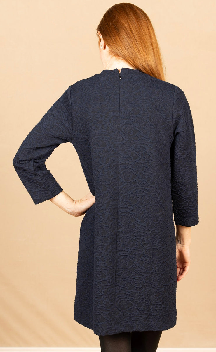 Govilla Jersey Jacquard Tunic Navy