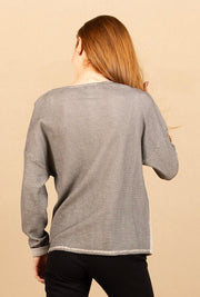 Asymmetrical Top With Pocket Cream