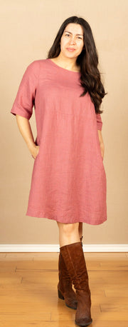 Simple Dress Red Currant Stripe