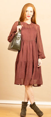 Marsielle Paisley Dress Dusty Rose