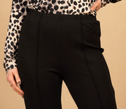 Jordyn Pintuck Ponte Pant Black