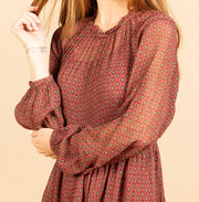 Marsielle Paisley Dress Dusty Rose