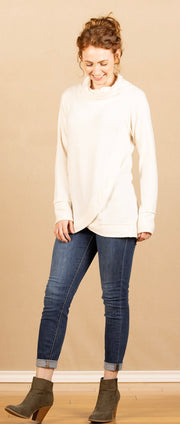 Thumbhole Sweater White