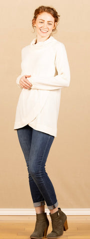 Thumbhole Sweater White