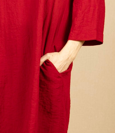 Raglan Dress Cardinal