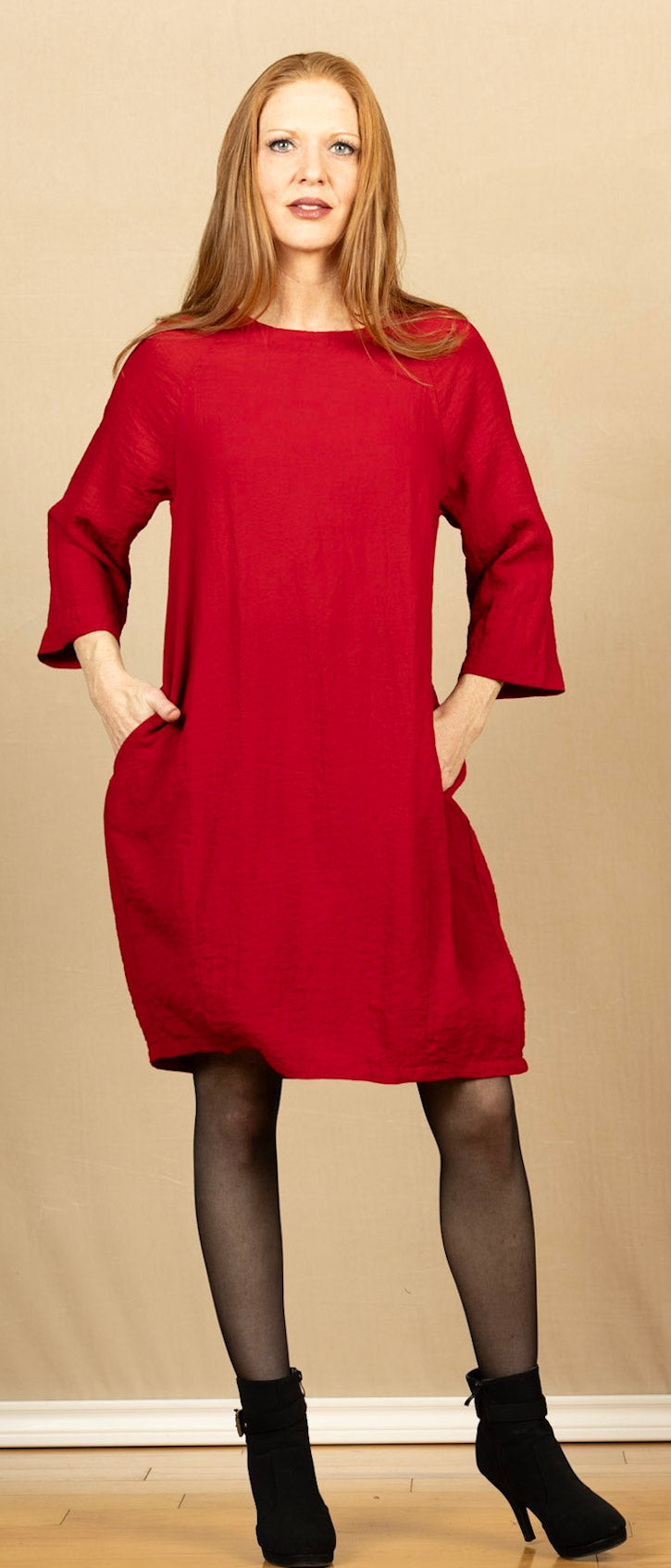 Raglan Dress Cardinal