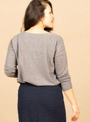 Dolman Sleeve Sweater Gray