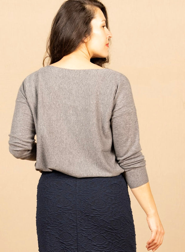 Dolman Sleeve Sweater Gray