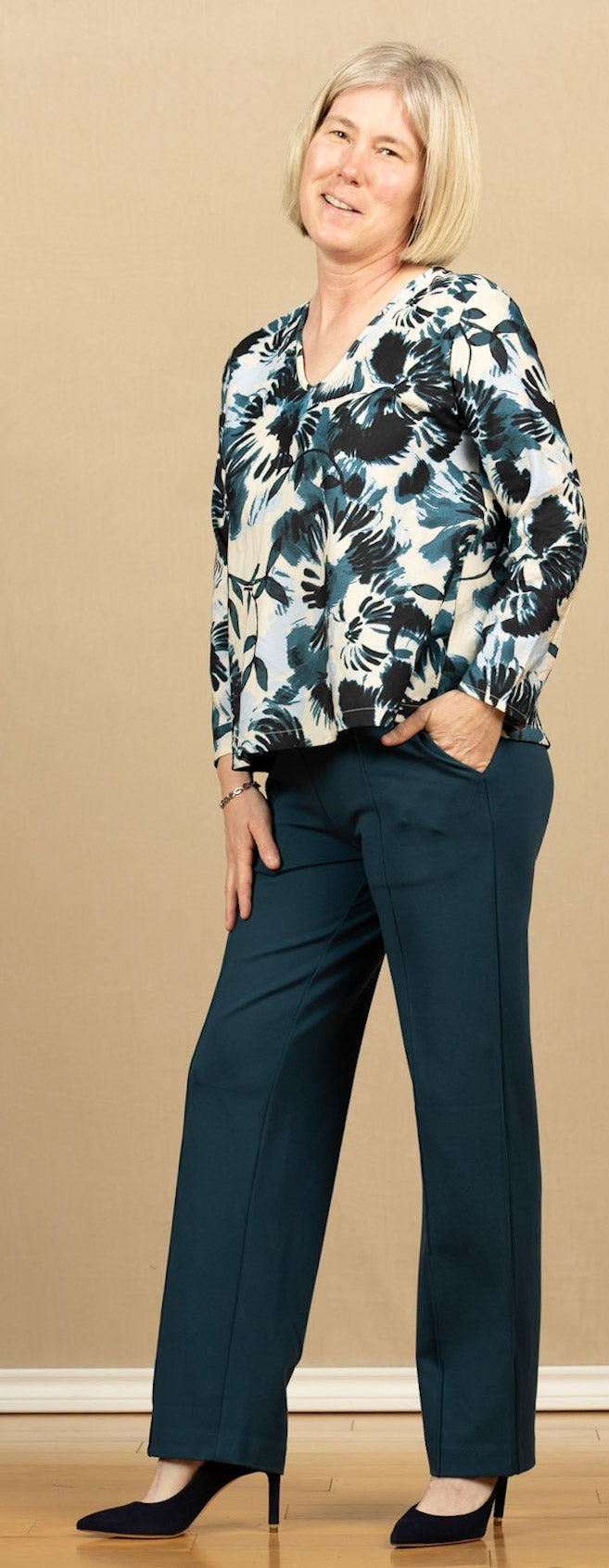 Kala Blouse Reflect Pond Print