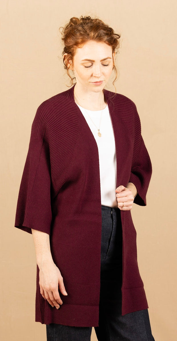 Miko Cardigan Dark Cherry