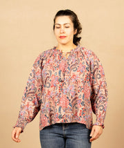 Jessica Top Tan Floral