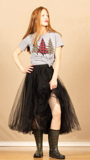 Scarlet Mesh Skirt Black