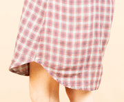 Nightshirt Linen Dress Plaid