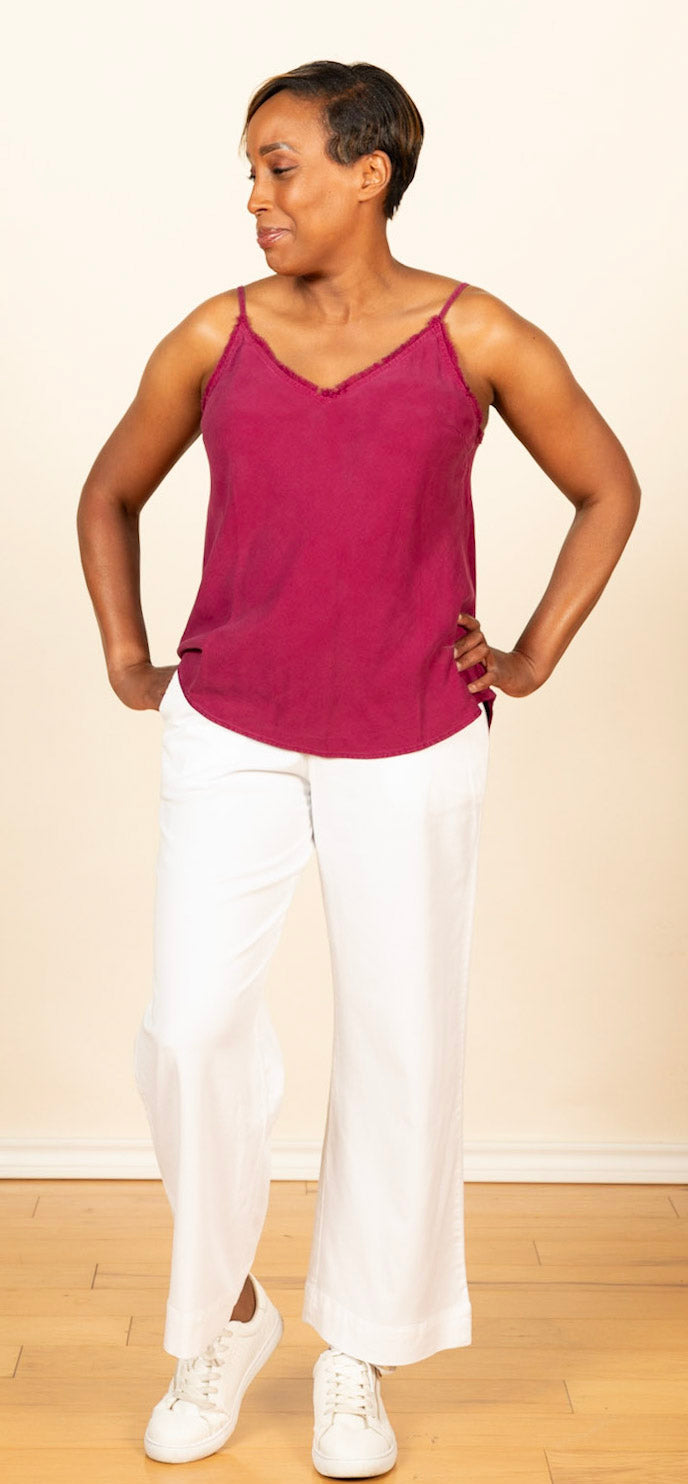 Saige Crop Wide Leg White