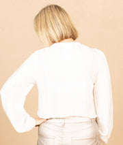 Elastic Shirred Top Winter White