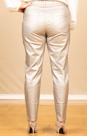 Lennon Straight Leg Jean Silver Metallic