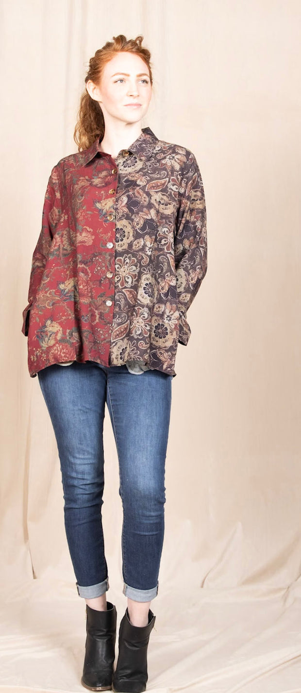 Mixed Floral Button Down