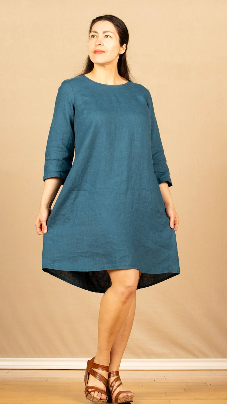 Happy Gathers Dress Dark Teal