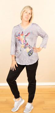 Giraffe Crinkle Top