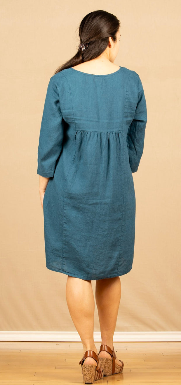 Happy Gathers Dress Dark Teal