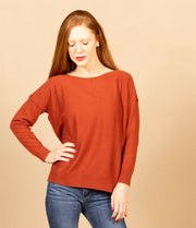 Dolman Sleeve Sweater Brick