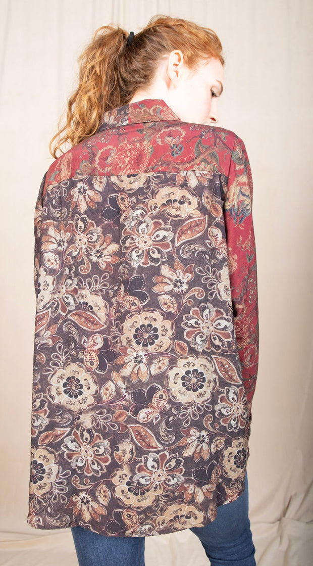 Mixed Floral Button Down