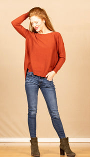 Dolman Sleeve Sweater Brick