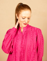 Kathleen Top Pink Eyelet