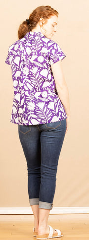 Walsh Top Purple Print