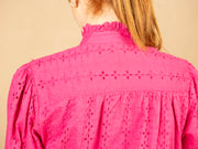 Kathleen Top Pink Eyelet