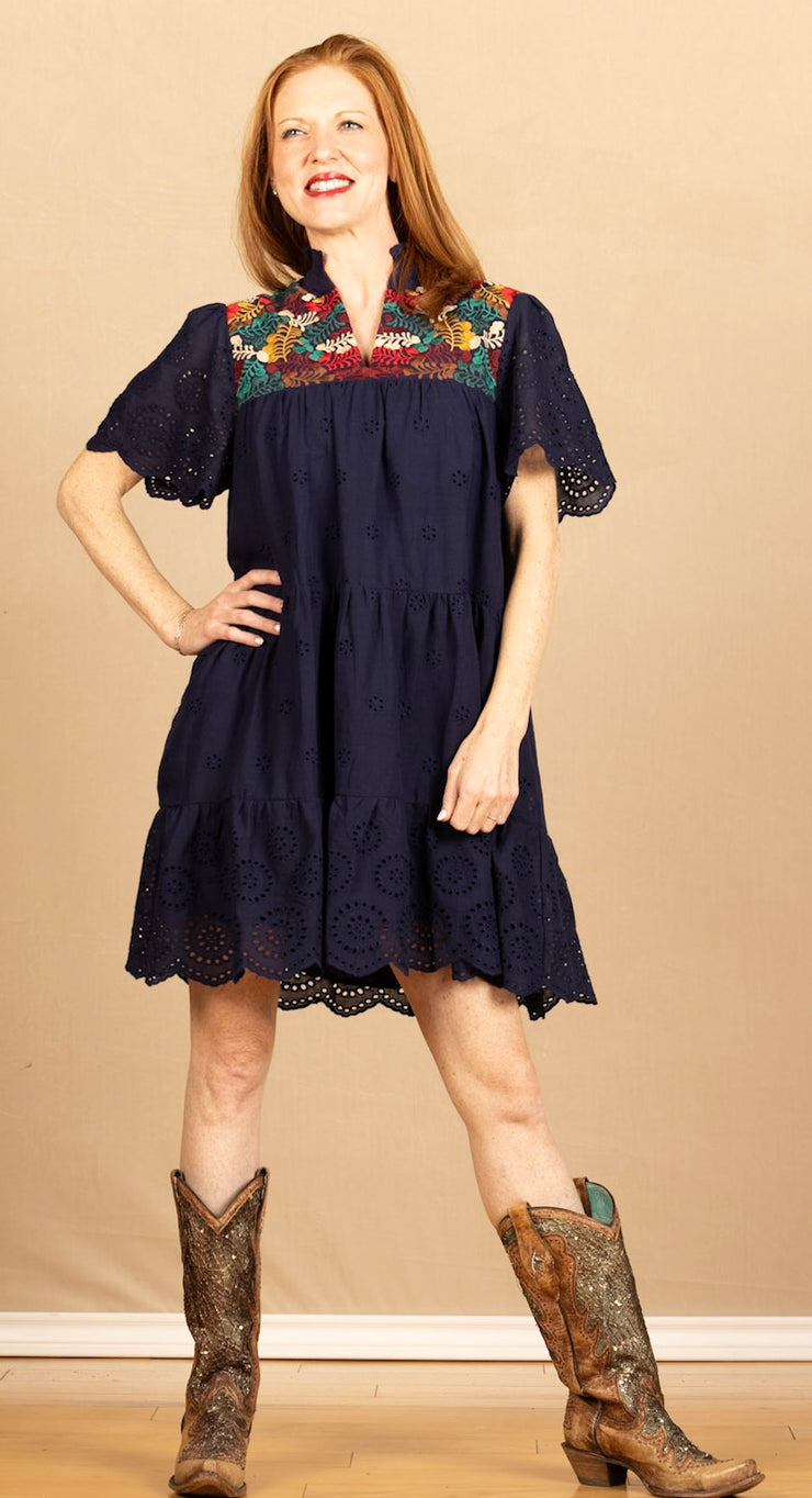 Evie Dress Navy