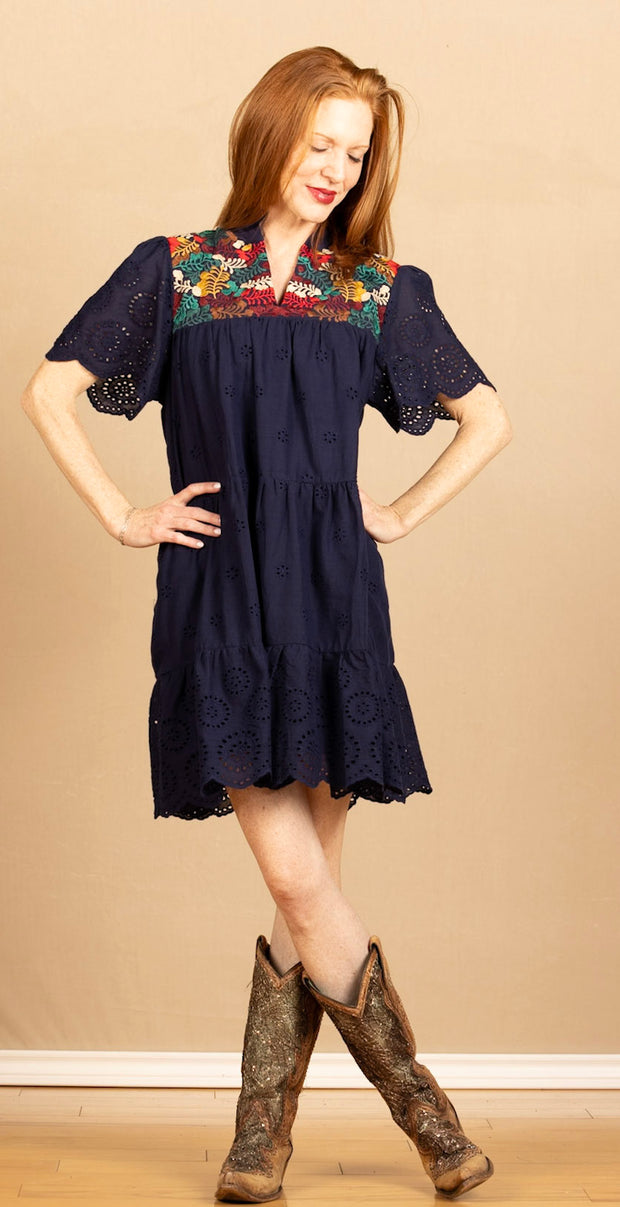 Evie Dress Navy