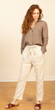 Seamed Belted Trouser