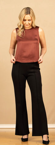 Jordyn Pintuck Ponte Pant Black