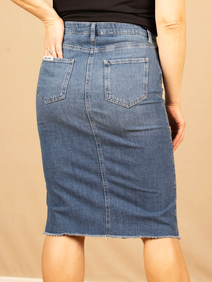 Midi Skirt Medium Wash