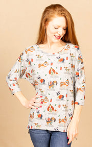 Dolman Sleeve Top Dog