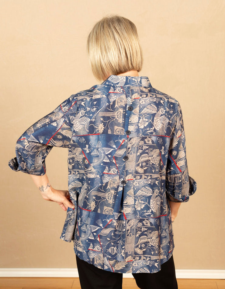 Button Top 3/4 Sleeve