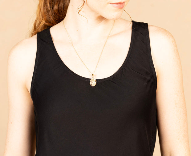 Scoop Neck Tank Black