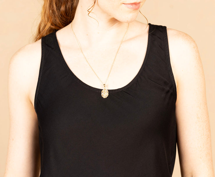 Scoop Neck Tank Black