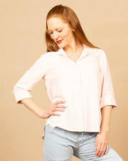 Shirt Tail Button Down Petal Pink