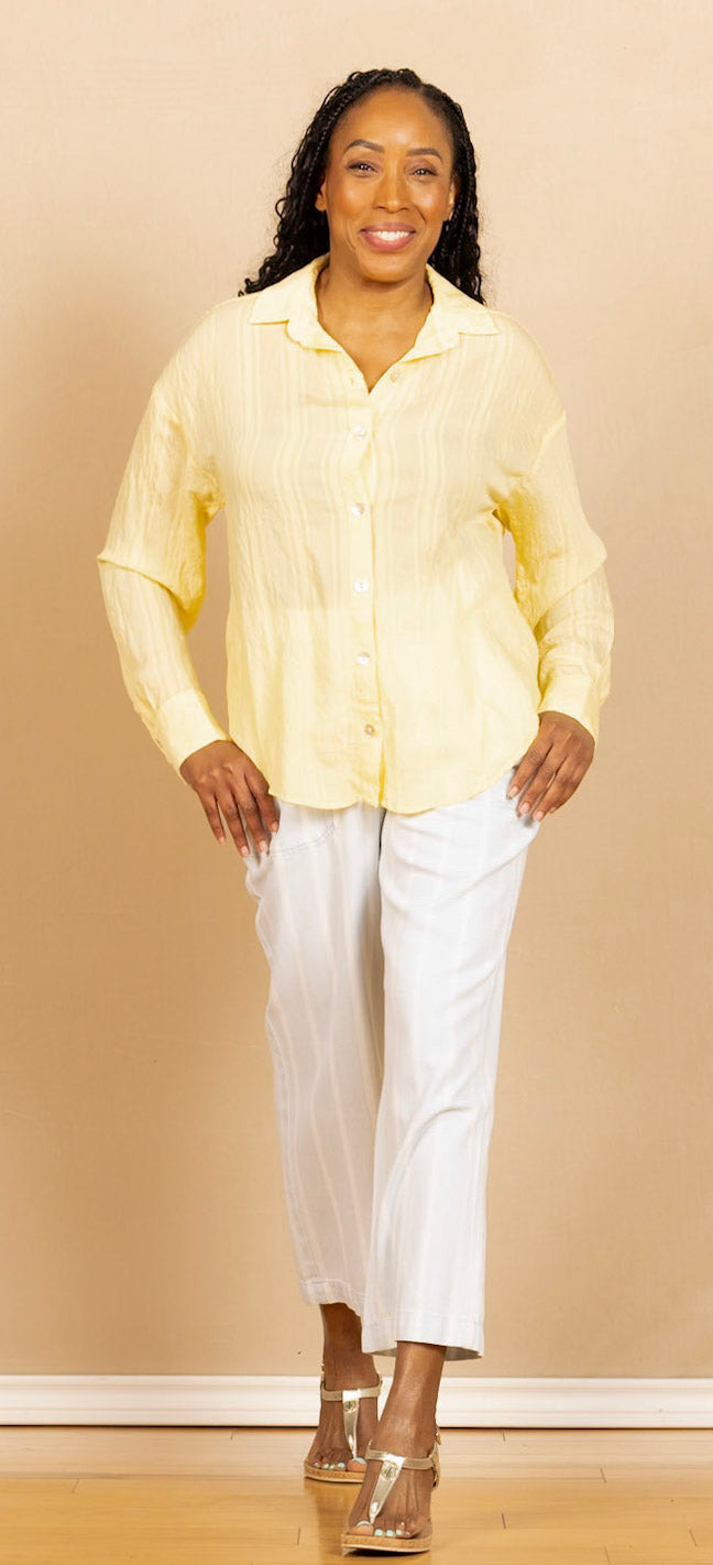 Boyfriend Button Down Citron Yellow