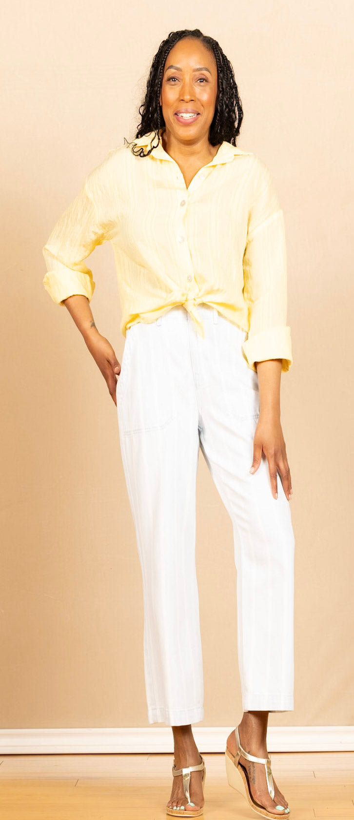 Boyfriend Button Down Citron Yellow