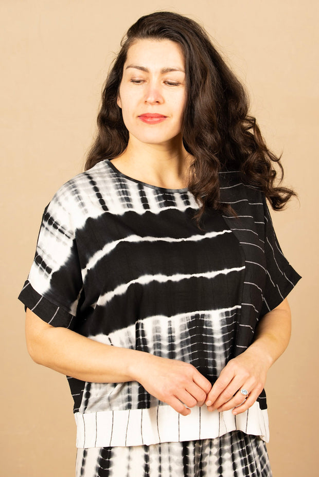 Mix Media Top Shibori