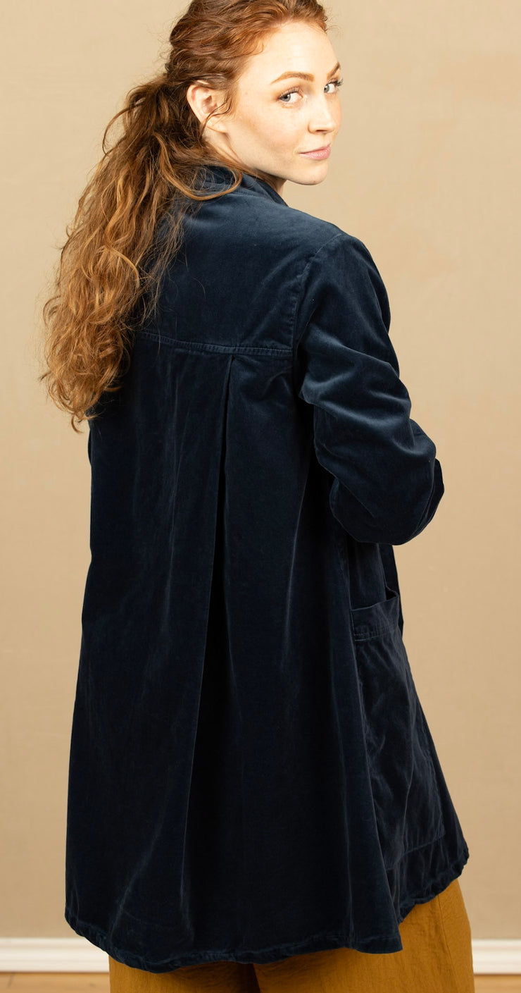 Velvet Swing Coat Anthracite