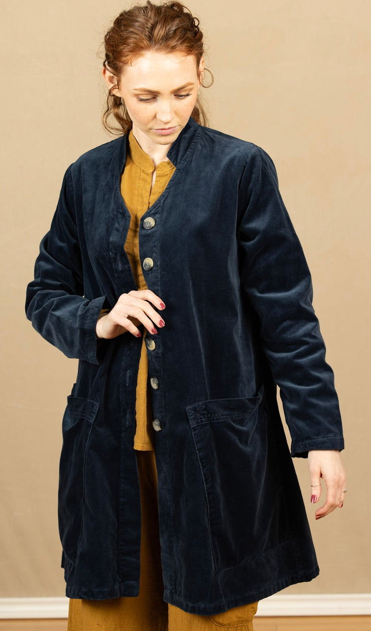 Velvet Swing Coat Anthracite