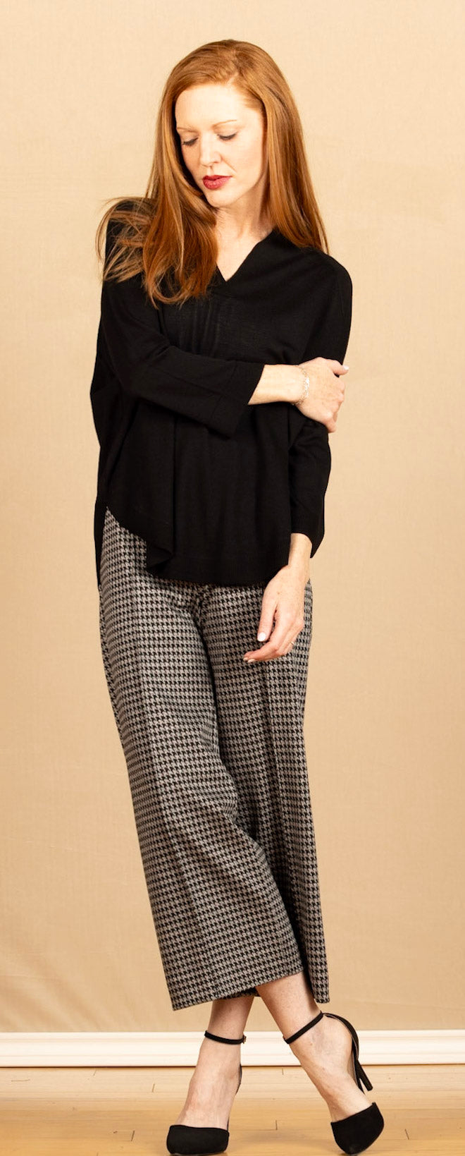 Piana Pant Black Houndstooth